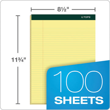 TOPS™ Double Docket Ruled Pads, Narrow Rule, 100 Canary-yellow 8.5 X 11.75 Sheets, 6-pack freeshipping - TVN Wholesale